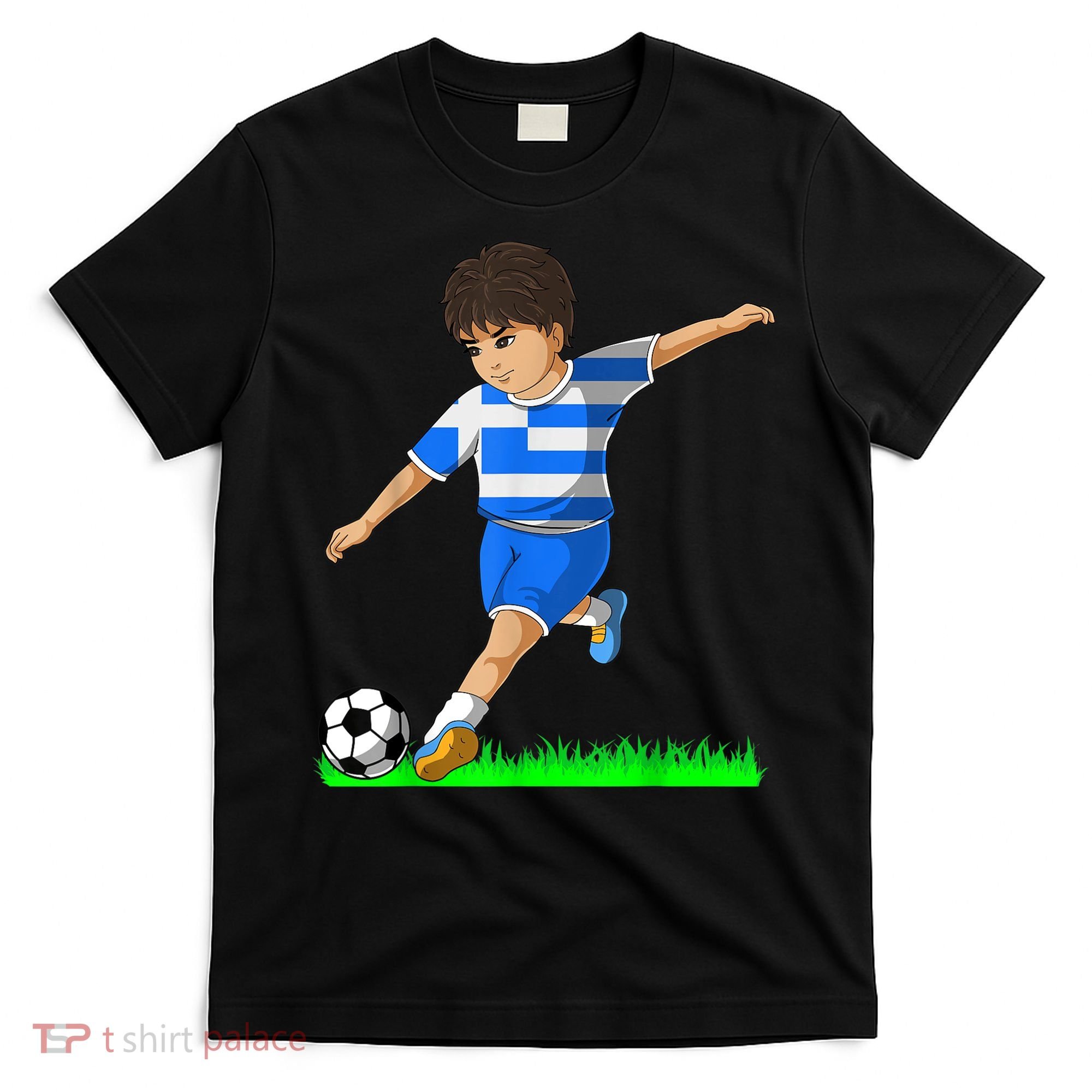 Greek Soccer  Greece Flag Jersey Football Fans T-Shirt