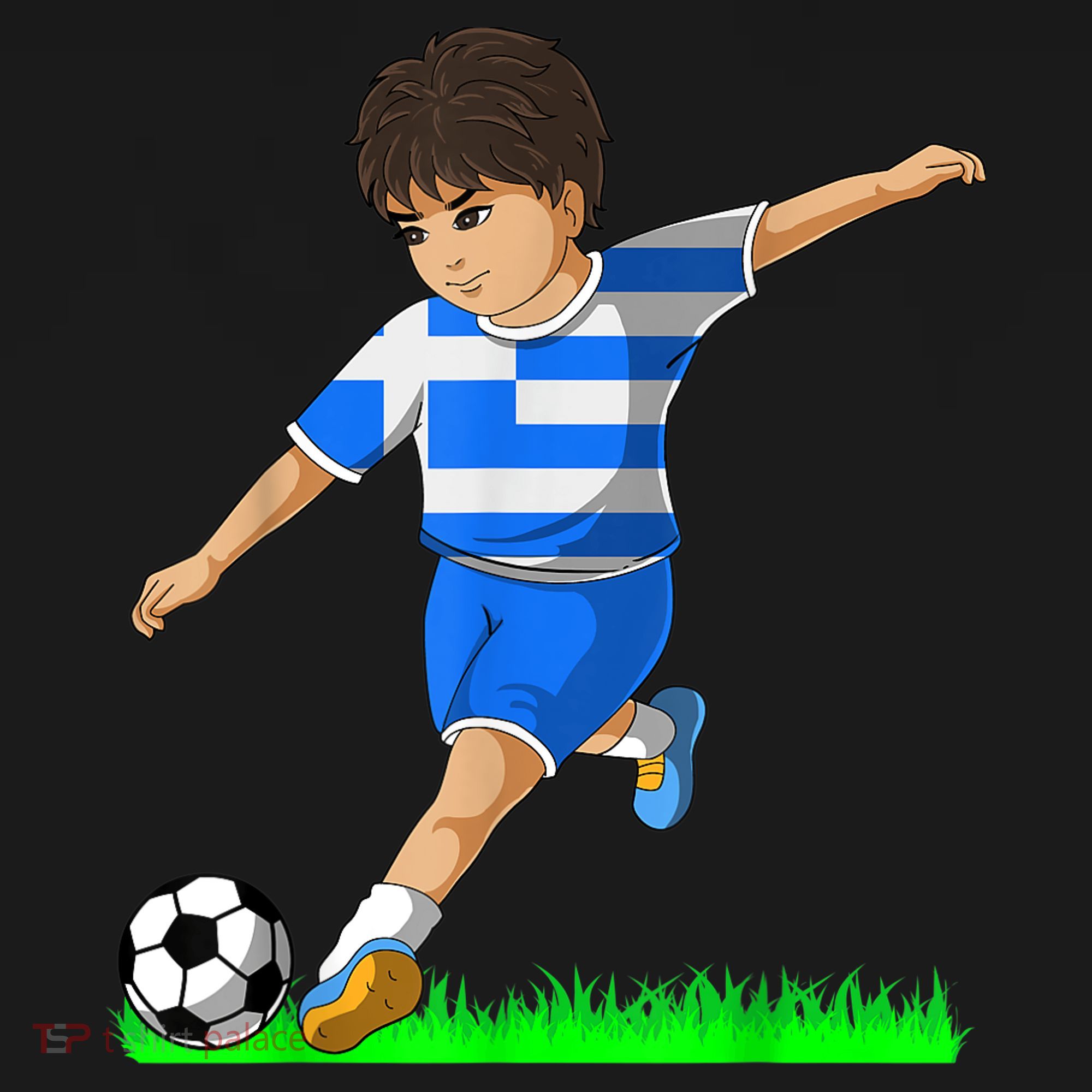 Greek Soccer  Greece Flag Jersey Football Fans T-Shirt