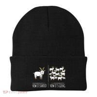 Goat S Goat Lovers Farm Apparel Meme Pun Funny Goat Beanie thumb 0