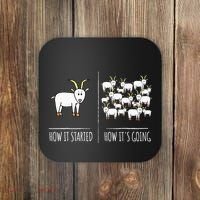 Goat S Goat Lovers Farm Apparel Meme Pun Funny Goat Coaster thumb 0