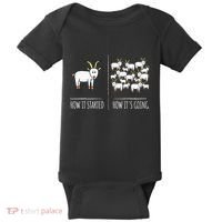 Goat S Goat Lovers Farm Apparel Meme Pun Funny Goat Baby Bodysuit thumb 0