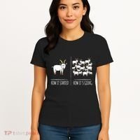 Goat S Goat Lovers Farm Apparel Meme Pun Funny Goat Women's T-Shirt thumb 4