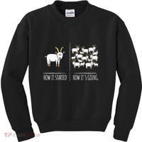 Goat S Goat Lovers Farm Apparel Meme Pun Funny Goat Kids Sweatshirt thumb 0