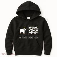 Goat S Goat Lovers Farm Apparel Meme Pun Funny Goat Kids Hoodie thumb 0