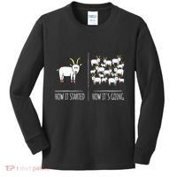 Goat S Goat Lovers Farm Apparel Meme Pun Funny Goat Kids Long Sleeve Shirt thumb 0
