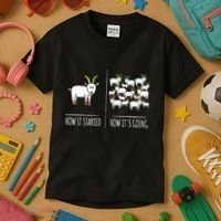Goat S Goat Lovers Farm Apparel Meme Pun Funny Goat Kids T-Shirt thumb 3