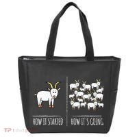 Goat S Goat Lovers Farm Apparel Meme Pun Funny Goat Tote Bag thumb 0