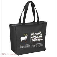 Goat S Goat Lovers Farm Apparel Meme Pun Funny Goat Tote Bag thumb 2