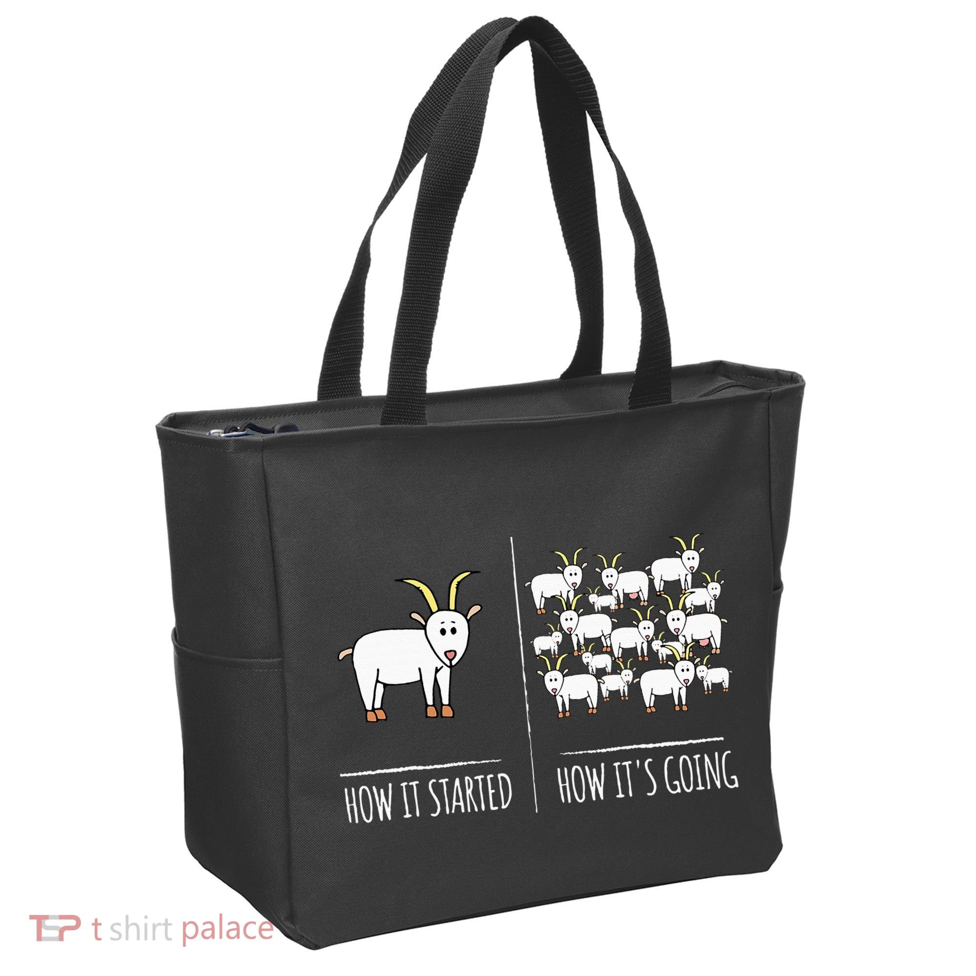 Goat S Goat Lovers Farm Apparel Meme Pun Funny Goat Tote Bag