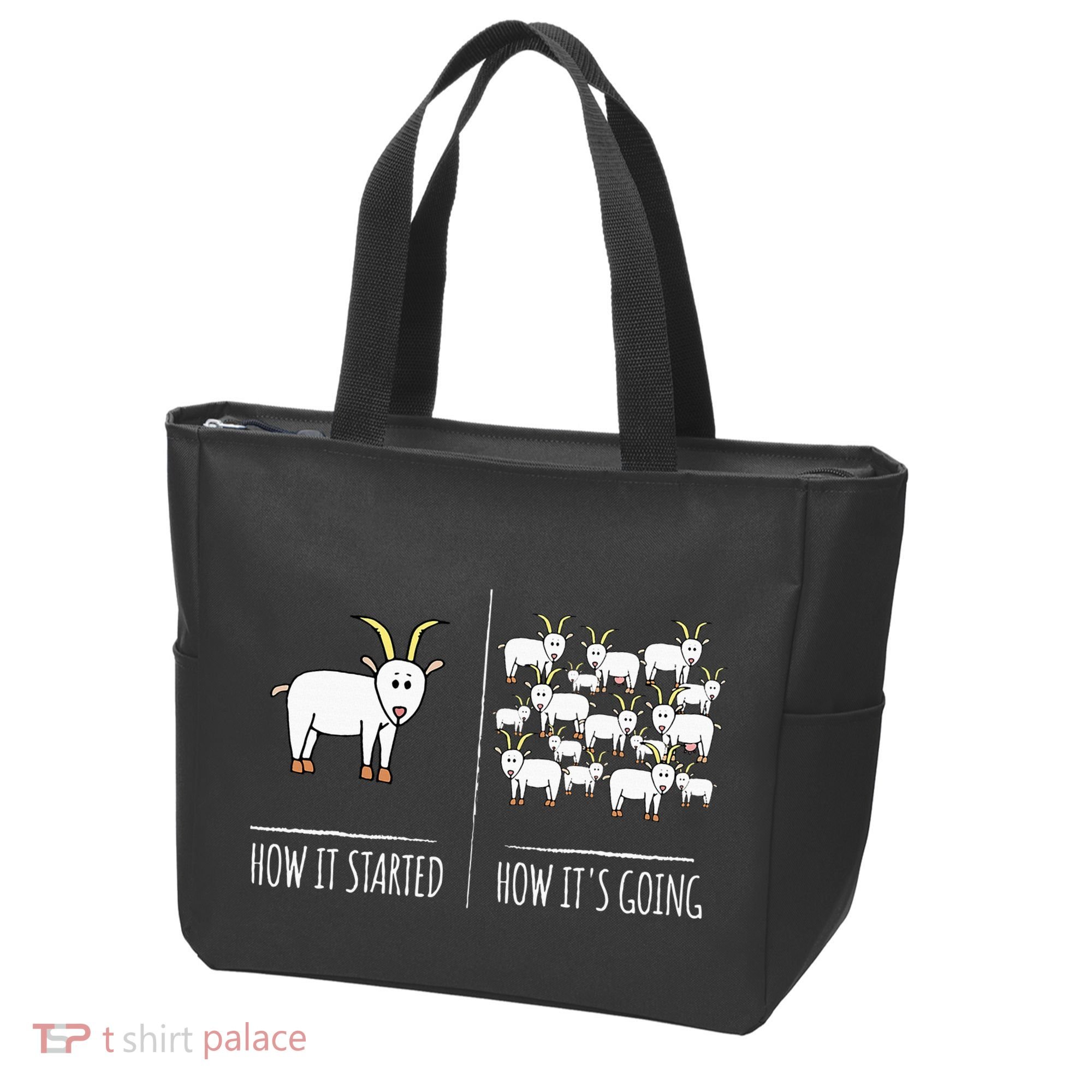 Goat S Goat Lovers Farm Apparel Meme Pun Funny Goat Tote Bag