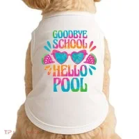 Goodbye School Hello Pool Summer Doggie Tank thumb 0