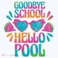 Goodbye School Hello Pool Summer Bucket Hat thumb 4