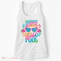 Goodbye School Hello Pool Summer Women's Tank Top thumb 0