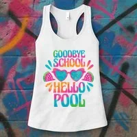 Goodbye School Hello Pool Summer Women's Tank Top thumb 3