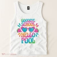 Goodbye School Hello Pool Summer Tank Top thumb 2