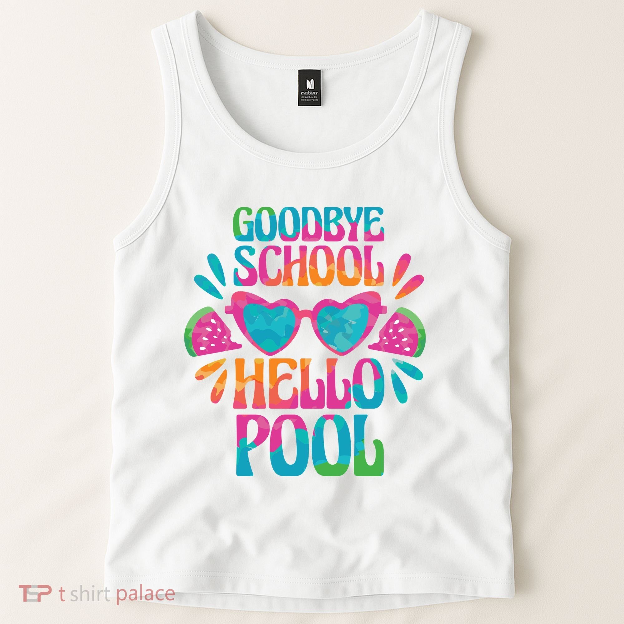 Goodbye School Hello Pool Summer Tank Top