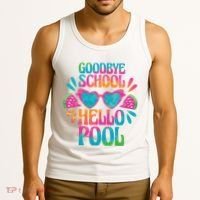 Goodbye School Hello Pool Summer Tank Top thumb 3
