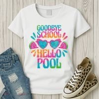 Goodbye School Hello Pool Summer Women's T-Shirt thumb 3