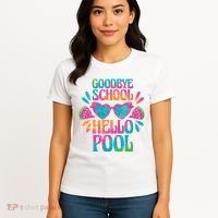 Goodbye School Hello Pool Summer Women's T-Shirt thumb 4