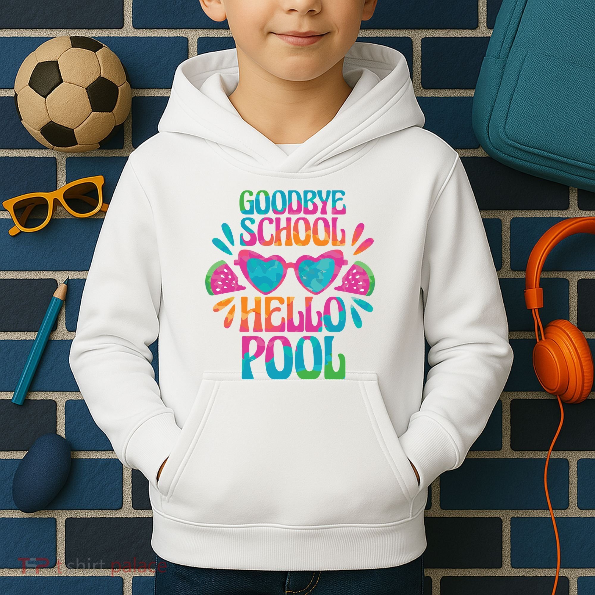 Goodbye School Hello Pool Summer Kids Hoodie