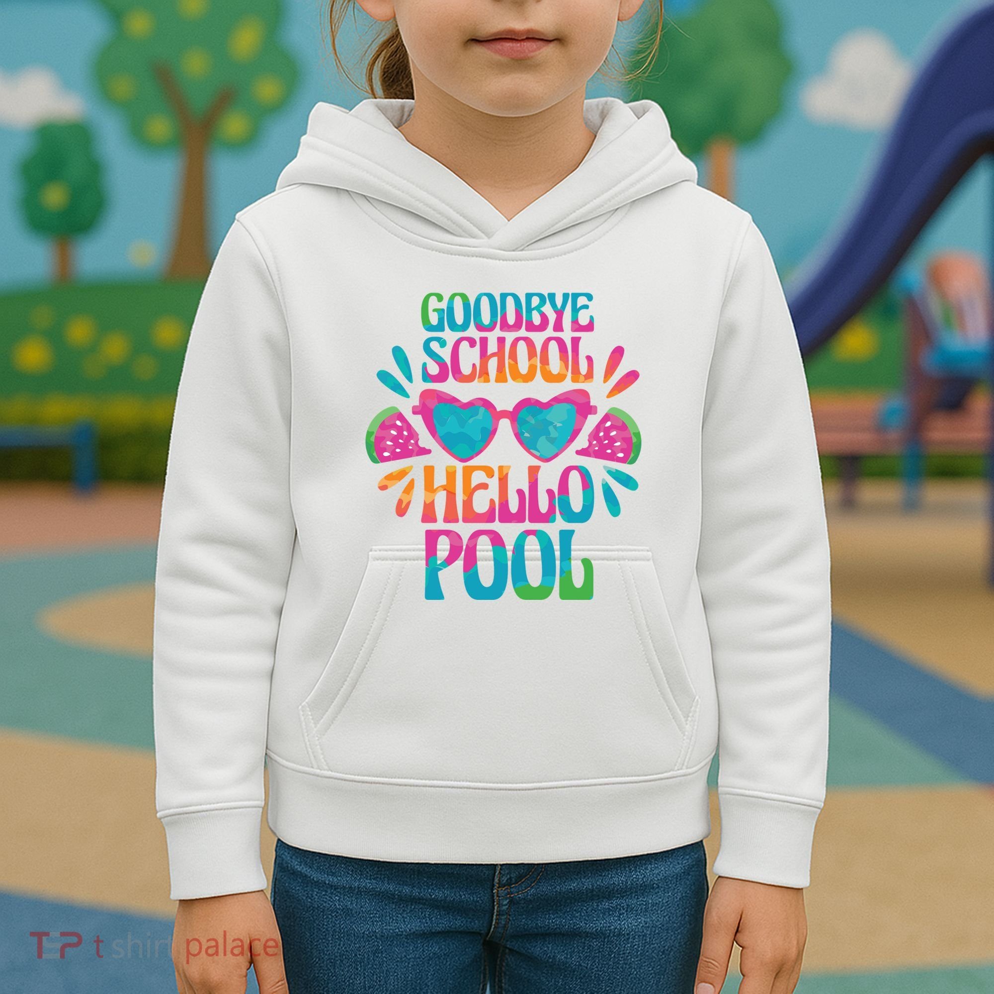 Goodbye School Hello Pool Summer Kids Hoodie