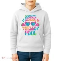 Goodbye School Hello Pool Summer Kids Hoodie thumb 4