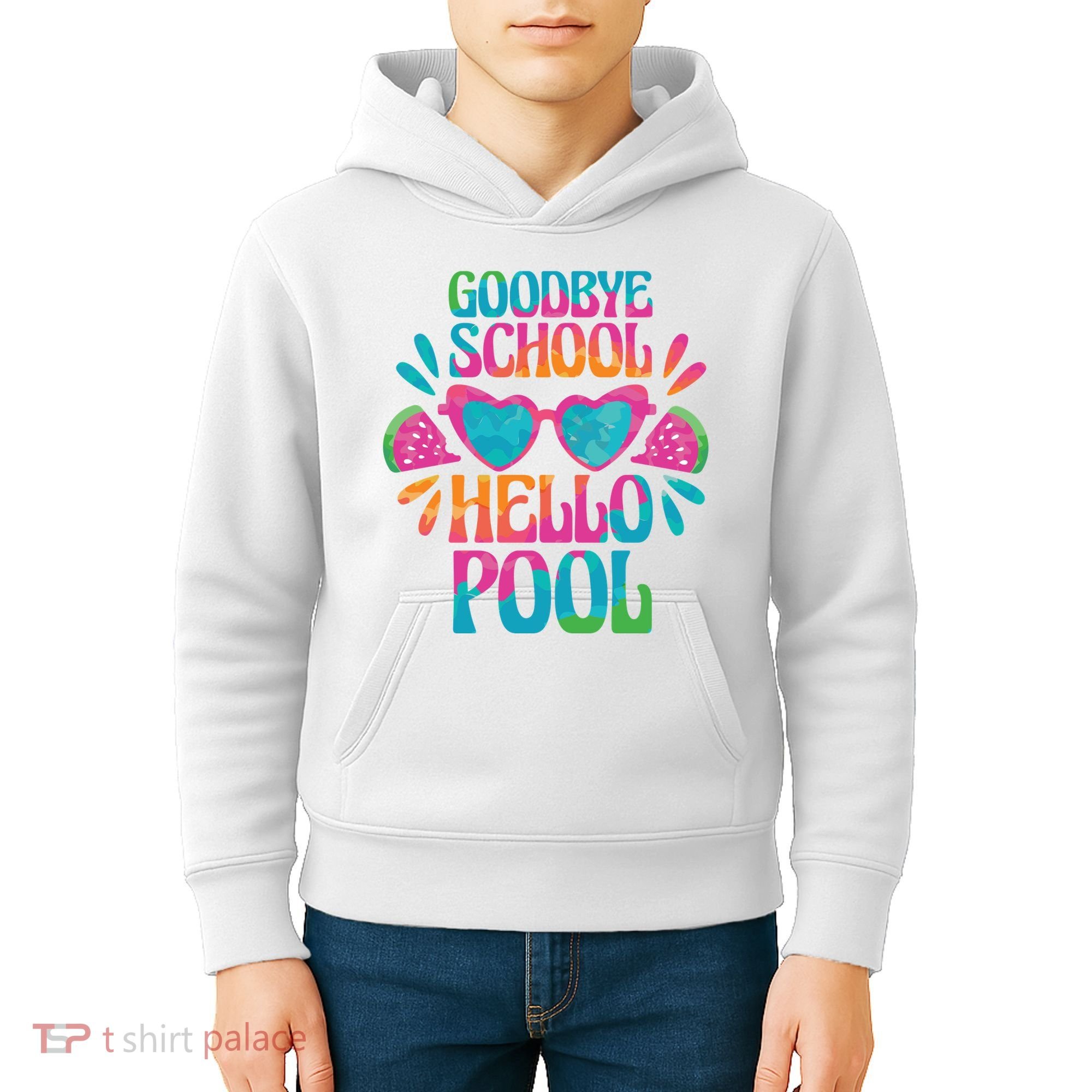 Goodbye School Hello Pool Summer Kids Hoodie