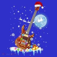 Guitar Santa Hat Christmas Tree Funny Music Loves Xmas Gift Women's Tank Top thumb 5