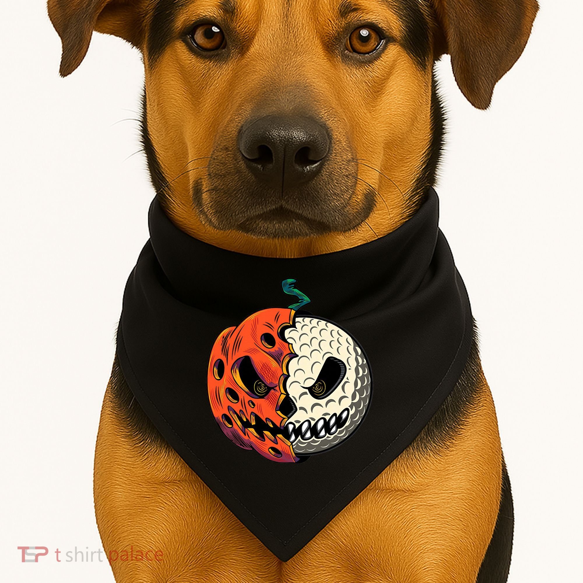 Golfing Skeleton Halloween Golf Halloween Golfer USA-Made Doggie Bandana