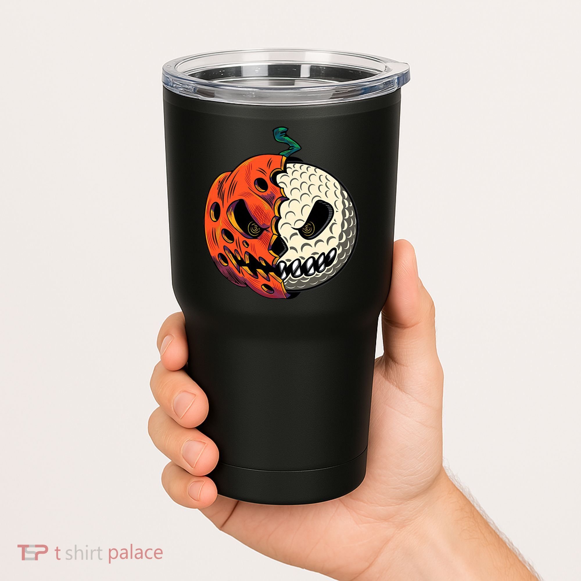 Golfing Skeleton Halloween Golf Halloween Golfer Tumbler