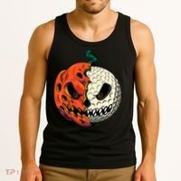 Golfing Skeleton Halloween Golf Halloween Golfer Tank Top thumb 3