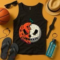 Golfing Skeleton Halloween Golf Halloween Golfer Tank Top thumb 4