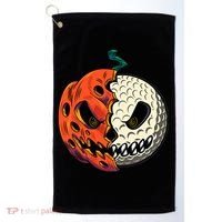 Golfing Skeleton Halloween Golf Halloween Golfer Golf Towel thumb 0
