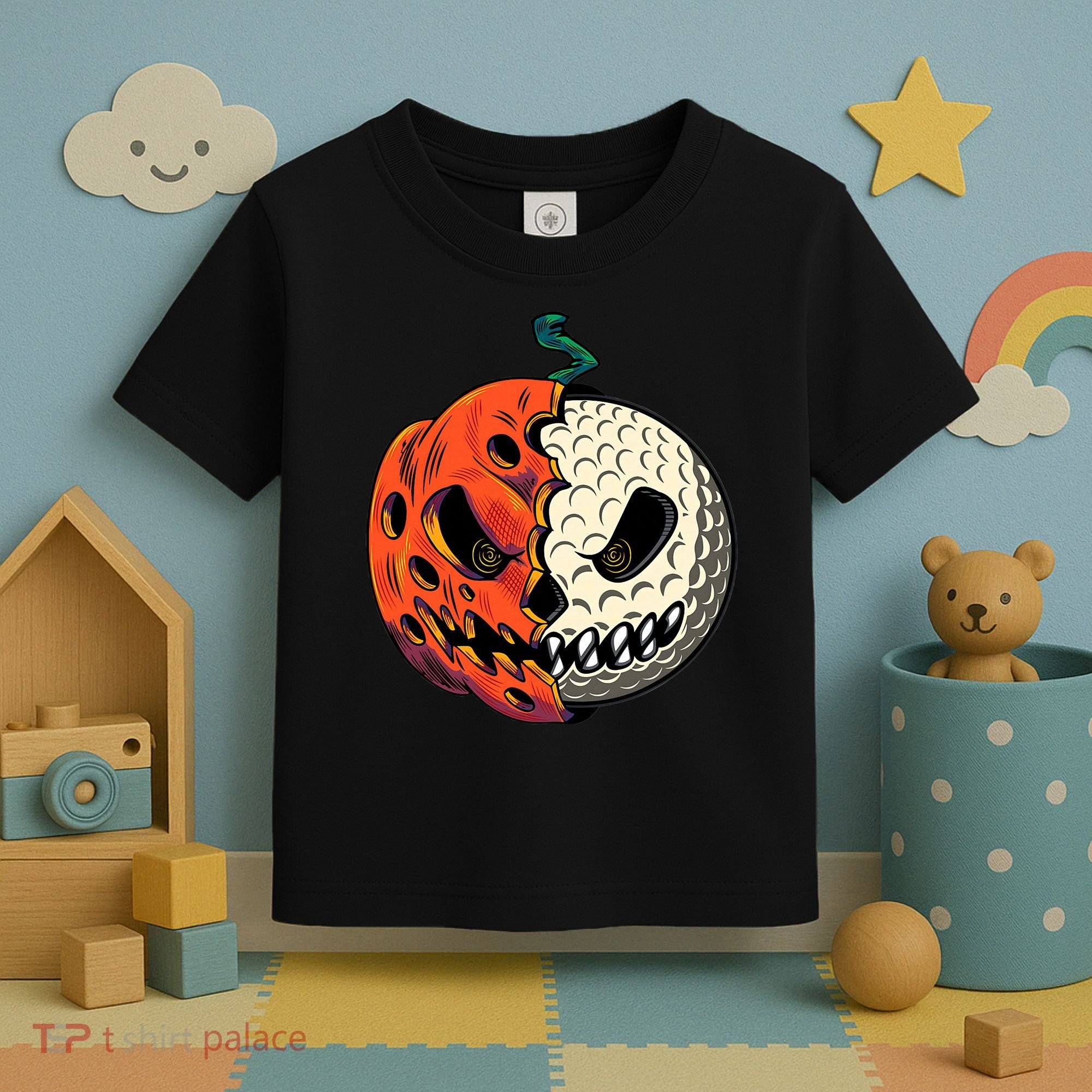 Golfing Skeleton Halloween Golf Halloween Golfer Toddler T-Shirt