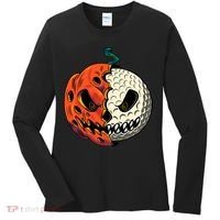 Golfing Skeleton Halloween Golf Halloween Golfer Women's Long Sleeve Shirt thumb 0