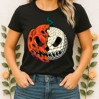 Golfing Skeleton Halloween Golf Halloween Golfer Women's T-Shirt thumb 2