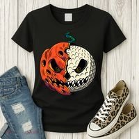 Golfing Skeleton Halloween Golf Halloween Golfer Women's T-Shirt thumb 3