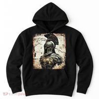 Greek Sparta Helmet Warrior Soldier Spartan Hoodie thumb 0