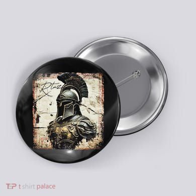 Greek Sparta Helmet Warrior Soldier Spartan Button