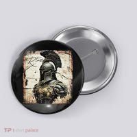 Greek Sparta Helmet Warrior Soldier Spartan Button thumb 0