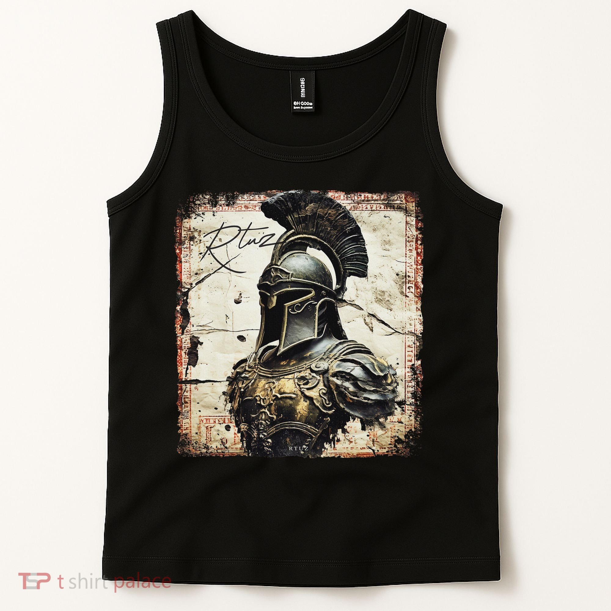 Greek Sparta Helmet Warrior Soldier Spartan Tank Top