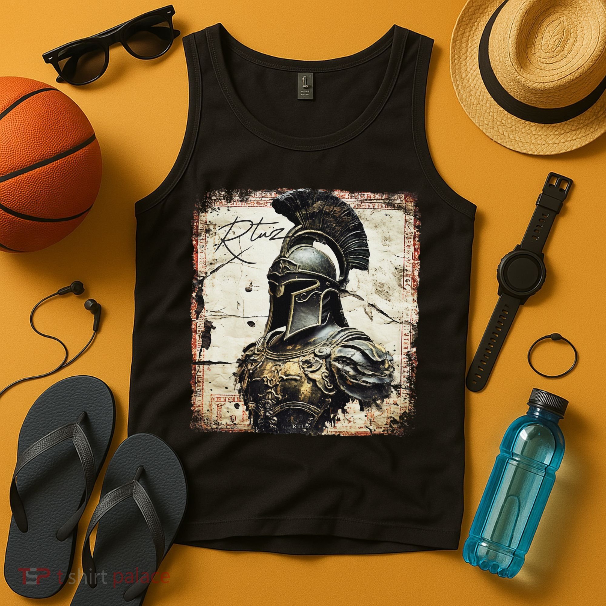 Greek Sparta Helmet Warrior Soldier Spartan Tank Top