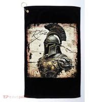 Greek Sparta Helmet Warrior Soldier Spartan Golf Towel thumb 0