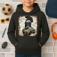 Greek Sparta Helmet Warrior Soldier Spartan Kids Hoodie thumb 2
