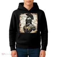 Greek Sparta Helmet Warrior Soldier Spartan Kids Hoodie thumb 4