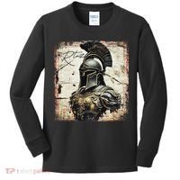 Greek Sparta Helmet Warrior Soldier Spartan Kids Long Sleeve Shirt thumb 0