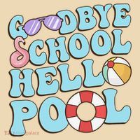 Goodbye School Hello Pool Summer Break Last Day of School Tote Bag thumb 4