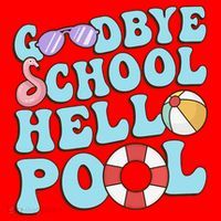 Goodbye School Hello Pool Summer Break Last Day of School Santa Hat thumb 1
