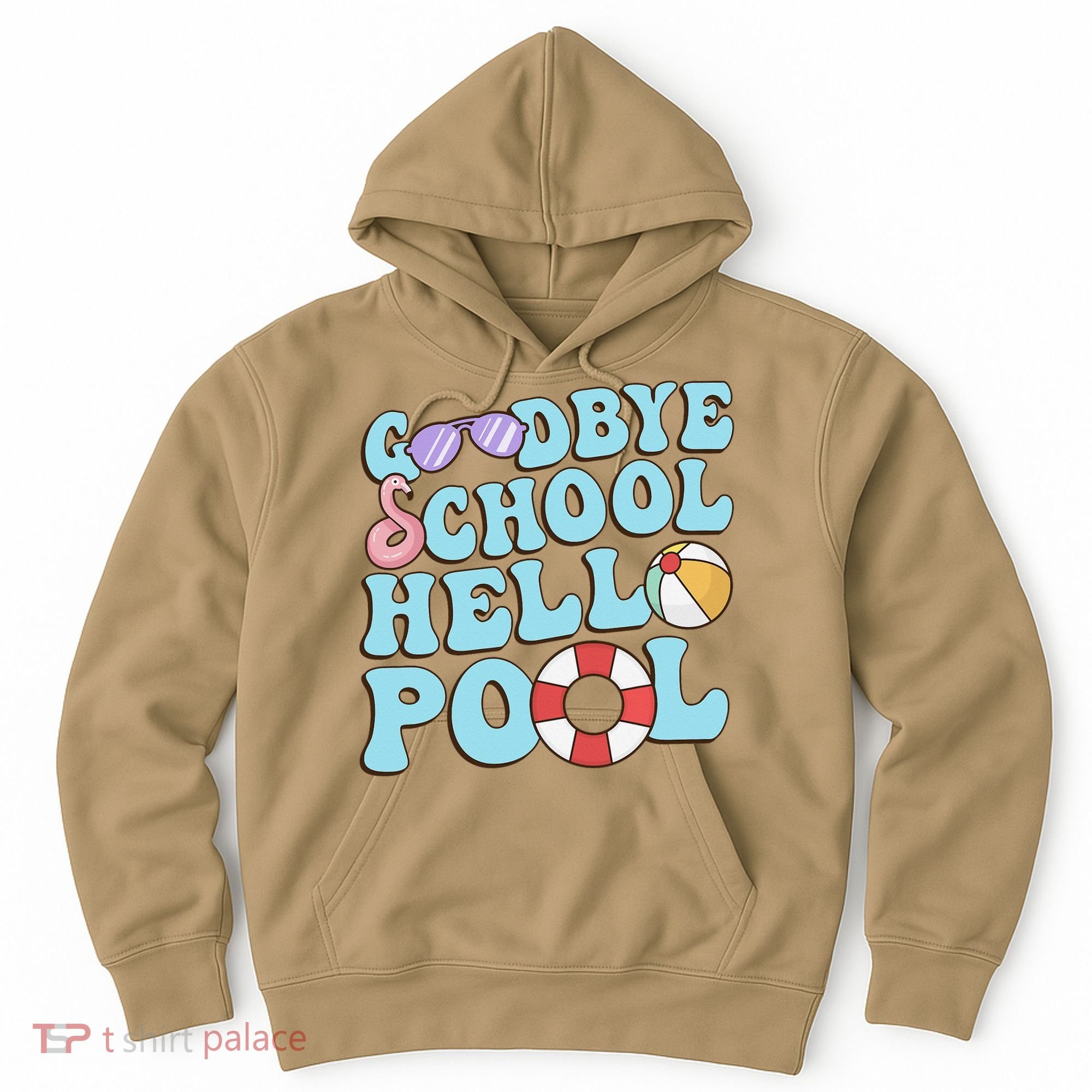 Goodbye School Hello Pool Summer Break Last Day of School Hoodie
