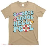 Goodbye School Hello Pool Summer Break Last Day of School T-Shirt thumb 0